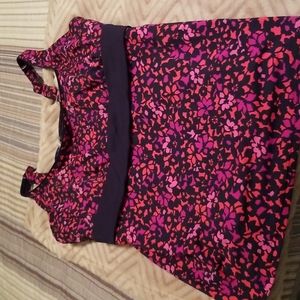 Floral Pink and Purple Women's One Piece Swimsuit